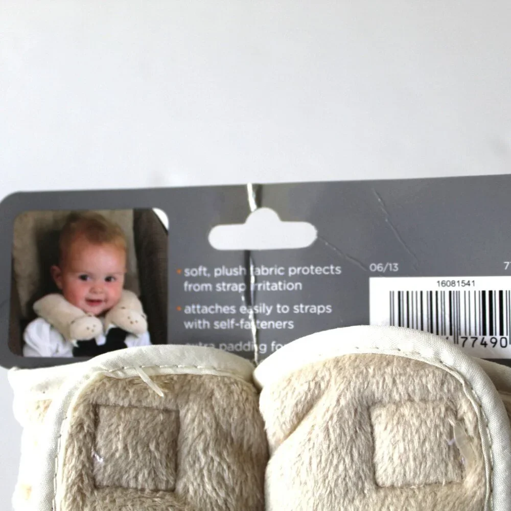Vintage Summer Infant Beige Bear Cushy Straps Car Seat Covers Crash Tested NOS - Picture 3 of 3